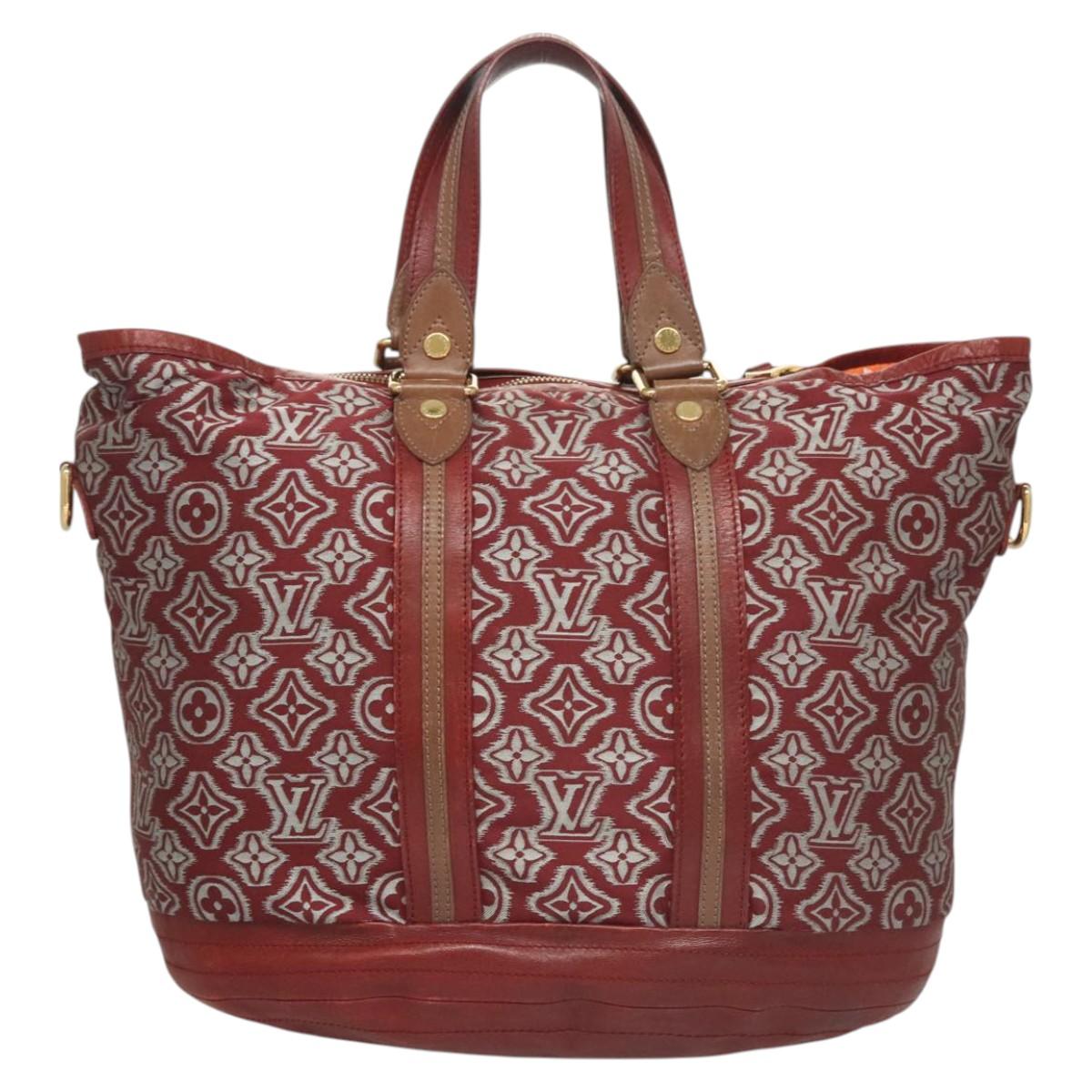 LOUIS VUITTON Monogram Jaguar Aviator Hand Bag Bordeaux M40384 LV Auth bs26320