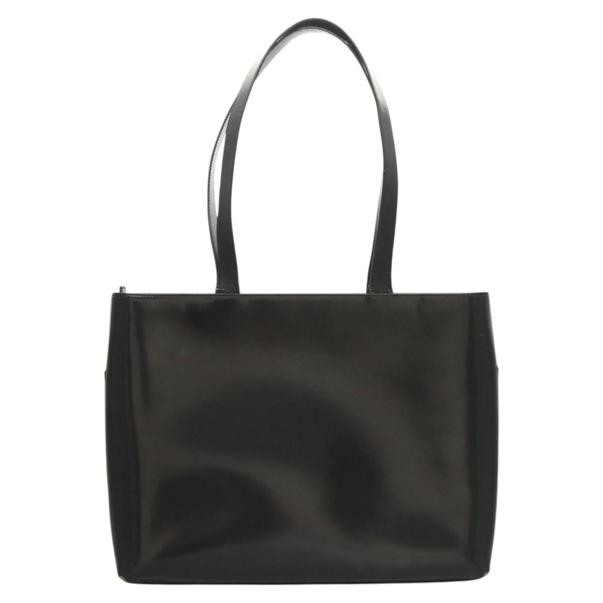 GUCCI Shoulder Bag Enamel Black Gold 002 2113 0483 Auth bs26329