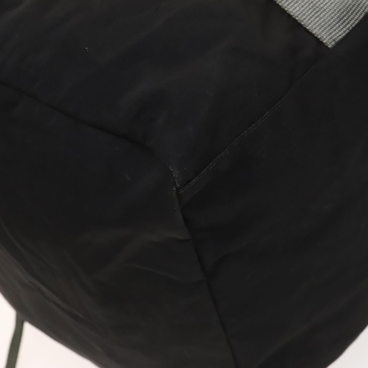 PRADA Sports Boston Bag Nylon Black Silver Auth bs26343