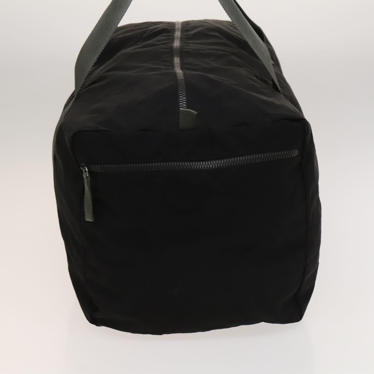 PRADA Sports Boston Bag Nylon Black Silver Auth bs26343