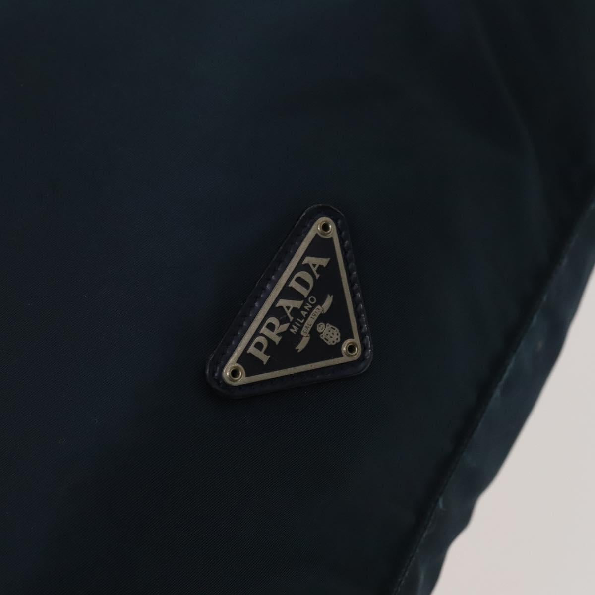 PRADA Backpack Nylon Blue Silver Auth bs26347