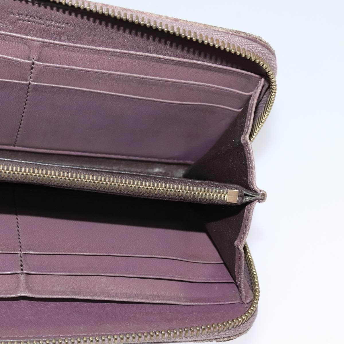 BOTTEGA VENETA INTRECCIATO Wallet Leather 2Set Beige Brown Auth bs26378