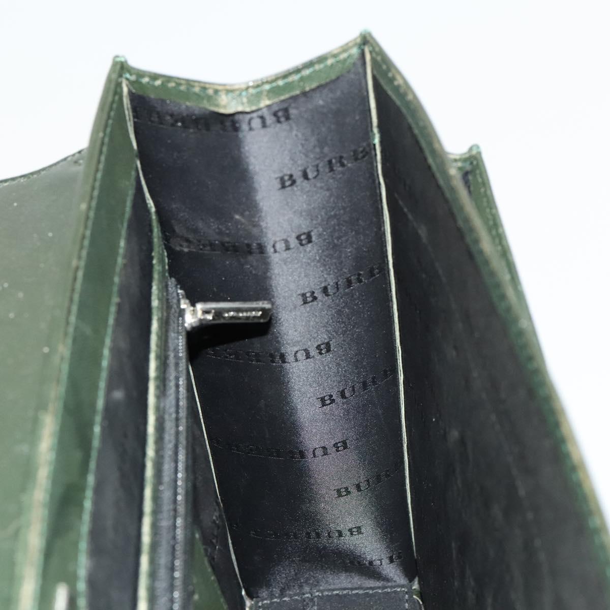 BURBERRY Business Bag Leather Green Auth bs26402