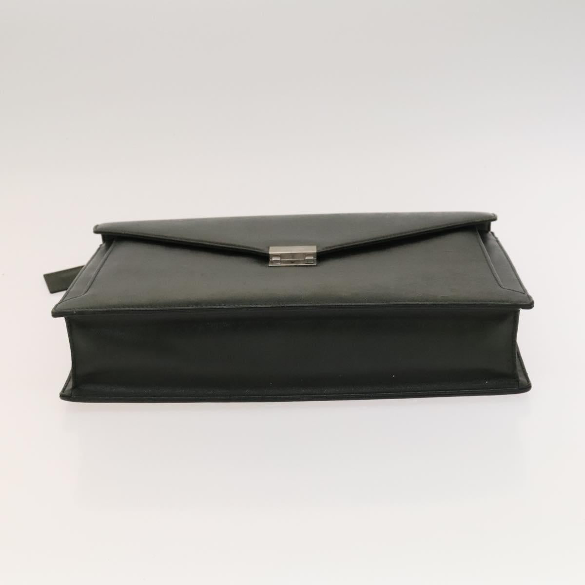 BURBERRY Business Bag Leather Green Auth bs26402