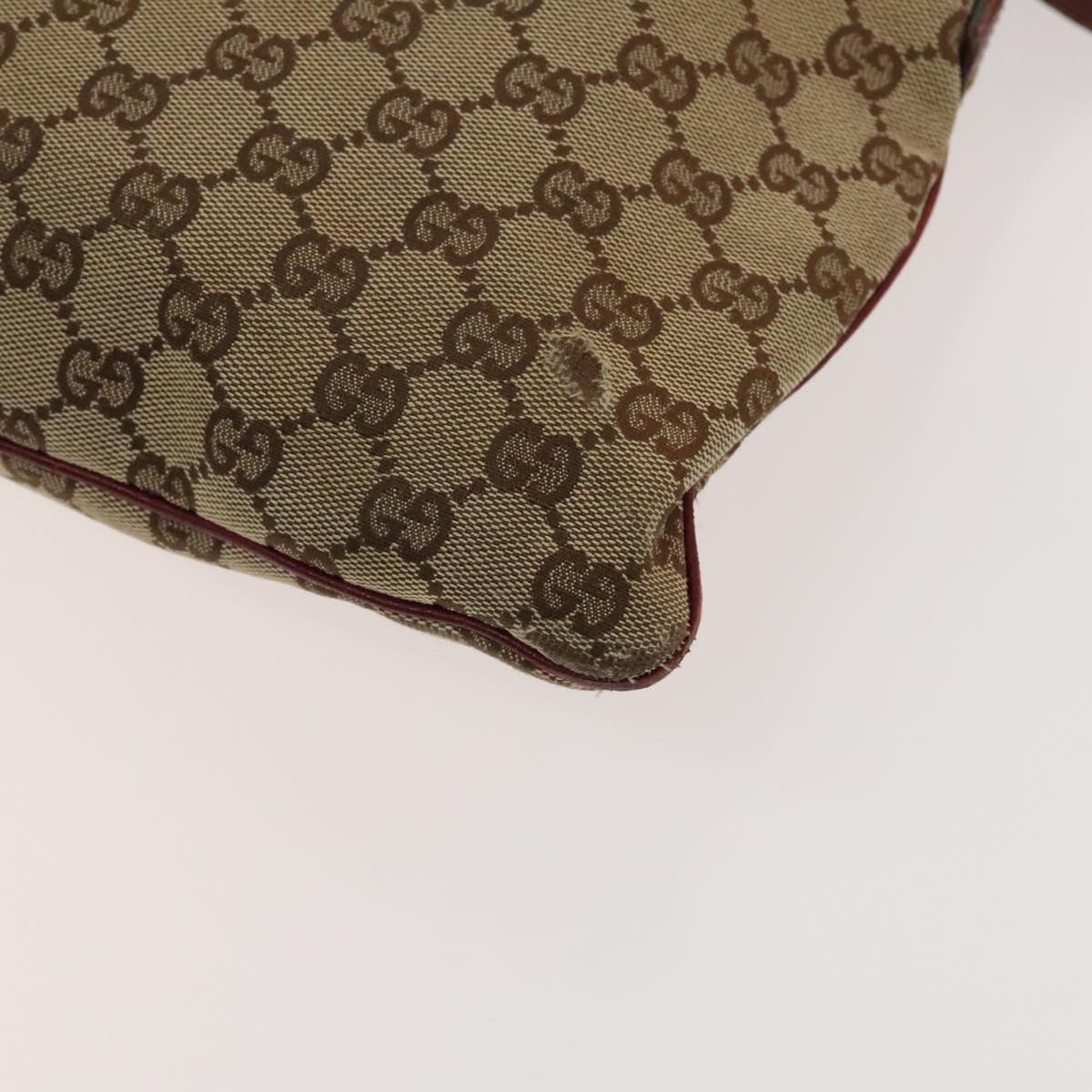 GUCCI GG Canvas GG Supreme Shoulder Bag PVC Canvas 2Set Beige Black Auth bs26435