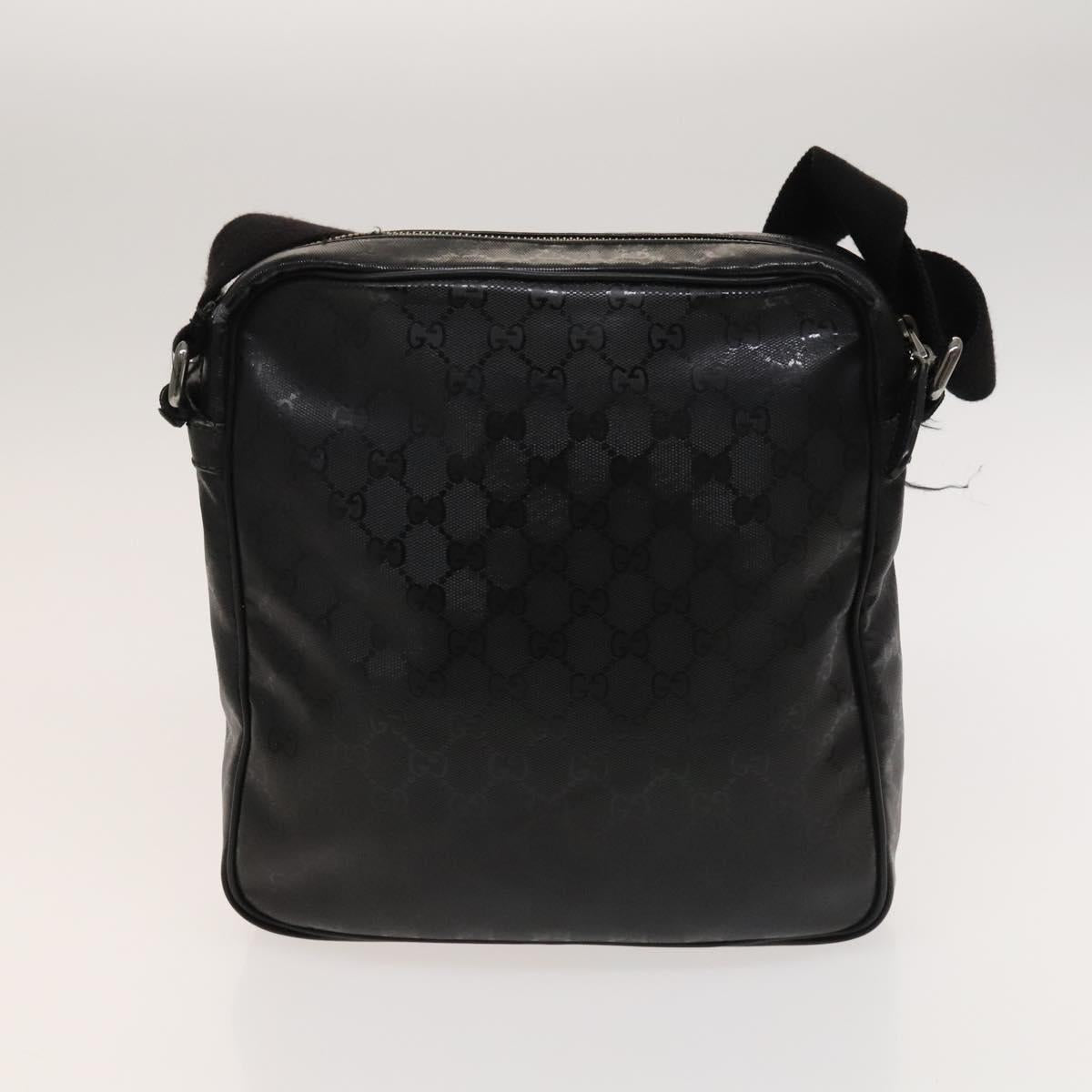 GUCCI GG Canvas GG Supreme Shoulder Bag PVC Canvas 2Set Beige Black Auth bs26435
