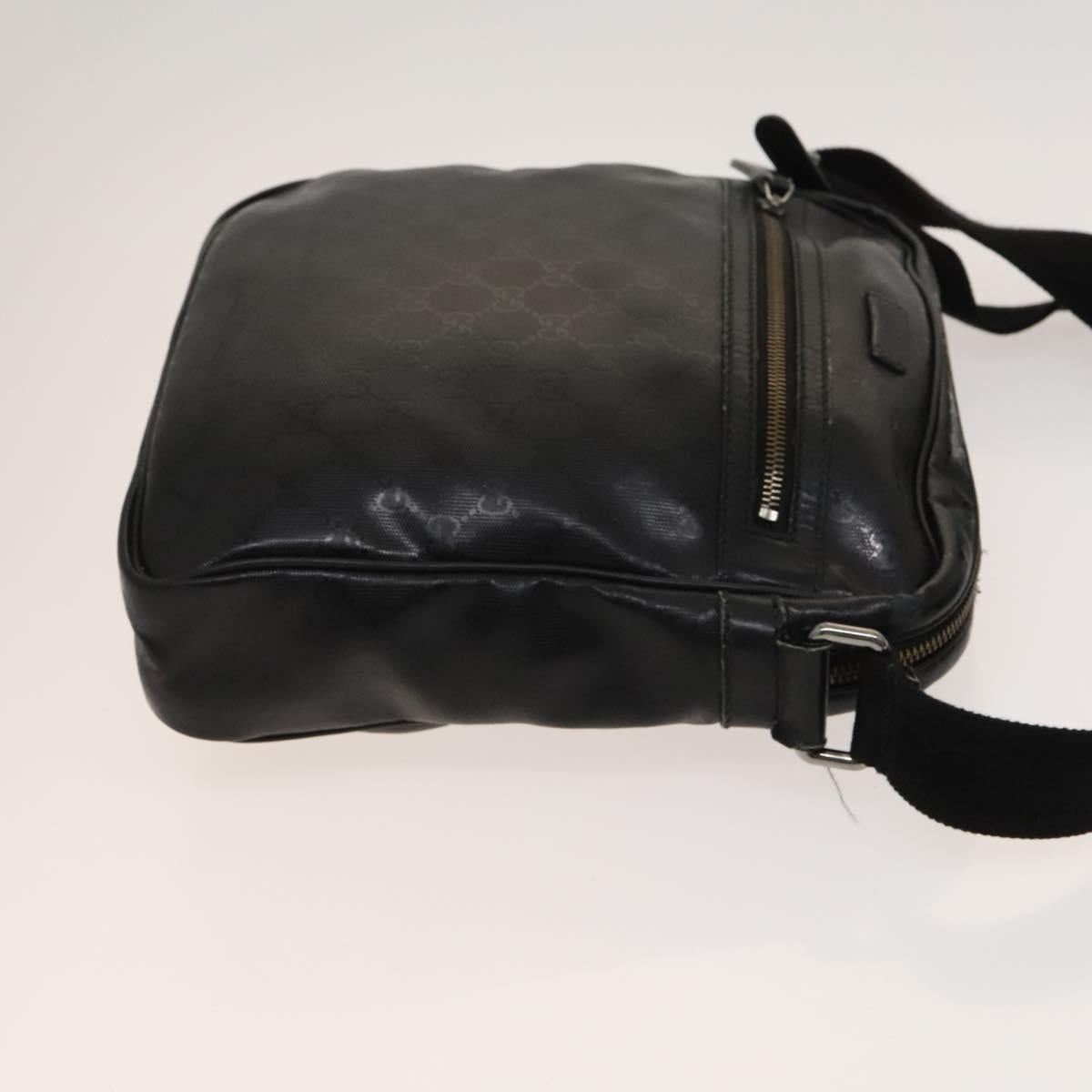 GUCCI GG Canvas GG Supreme Shoulder Bag PVC Canvas 2Set Beige Black Auth bs26435