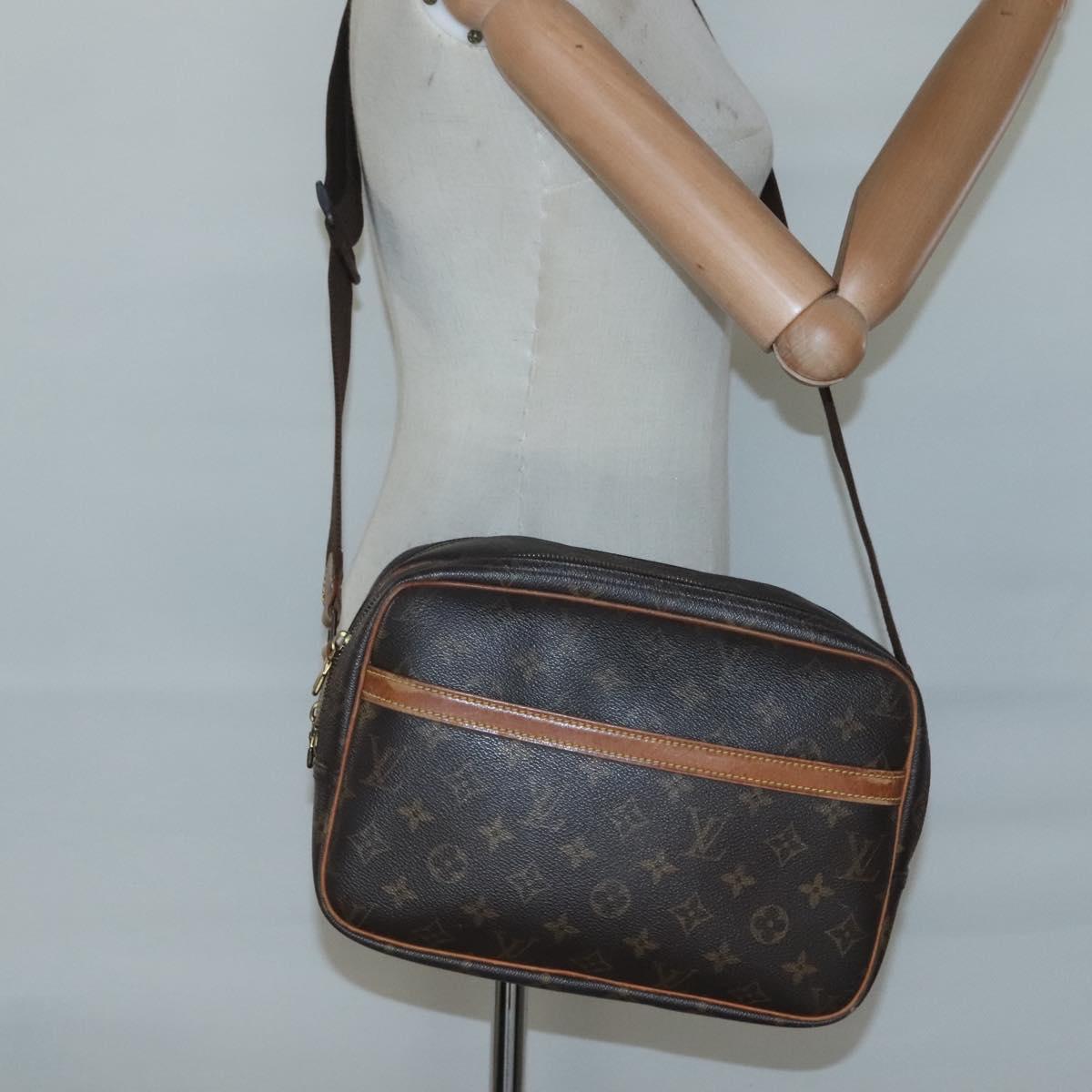 LOUIS VUITTON Monogram Reporter PM Shoulder Bag M45254 LV Auth bs26448
