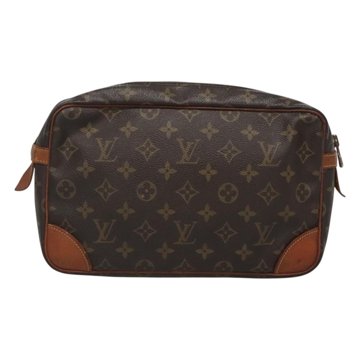 LOUIS VUITTON Monogram Compiegne 28 Clutch Bag M51845 LV Auth bs26464