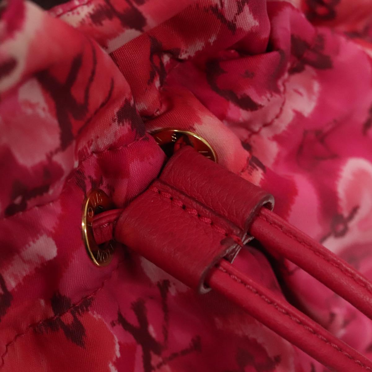 LOUIS VUITTON Ikat Flower Noe full MM Shoulder Bag Nylon Red M94313 Auth bs26475
