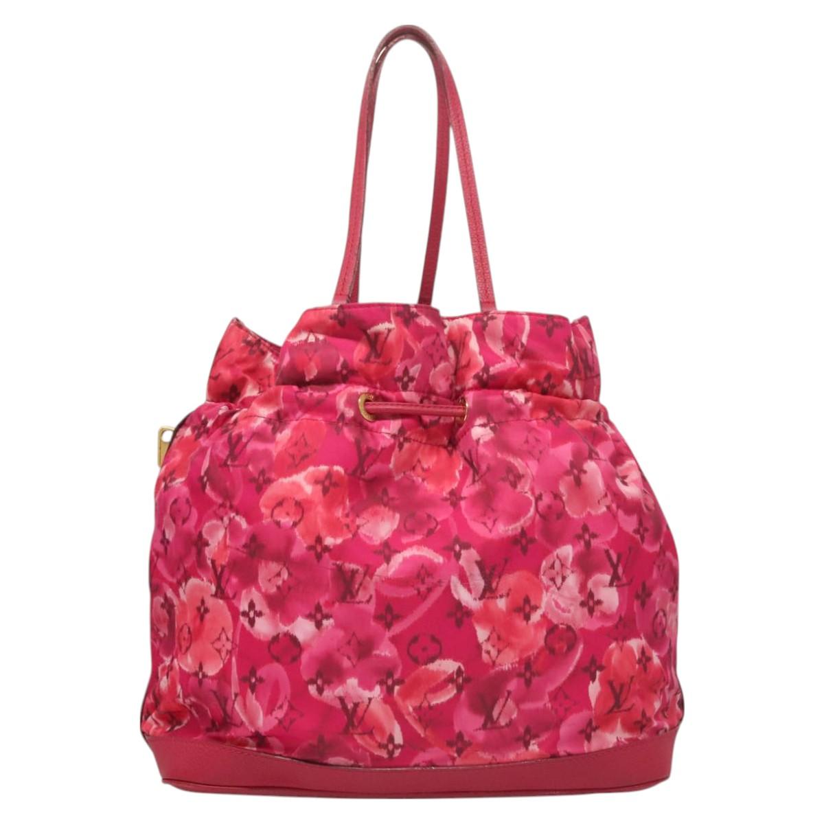 LOUIS VUITTON Ikat Flower Noe full MM Shoulder Bag Nylon Red M94313 Auth bs26475