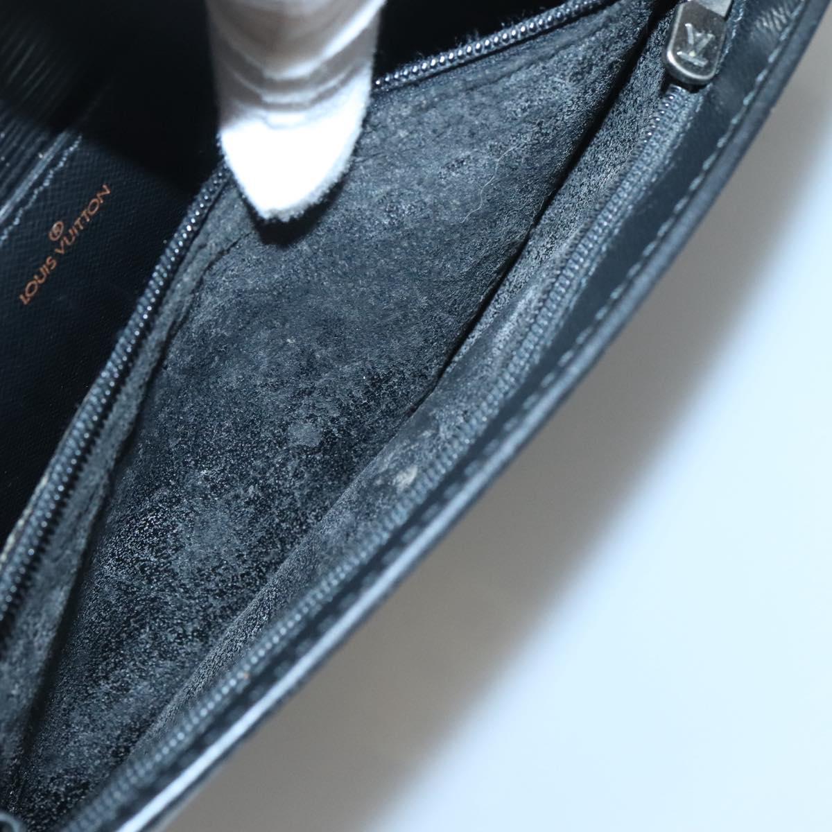 LOUIS VUITTON Epi Porte Documents Bandouliere Black M54462 LV Auth bs26493