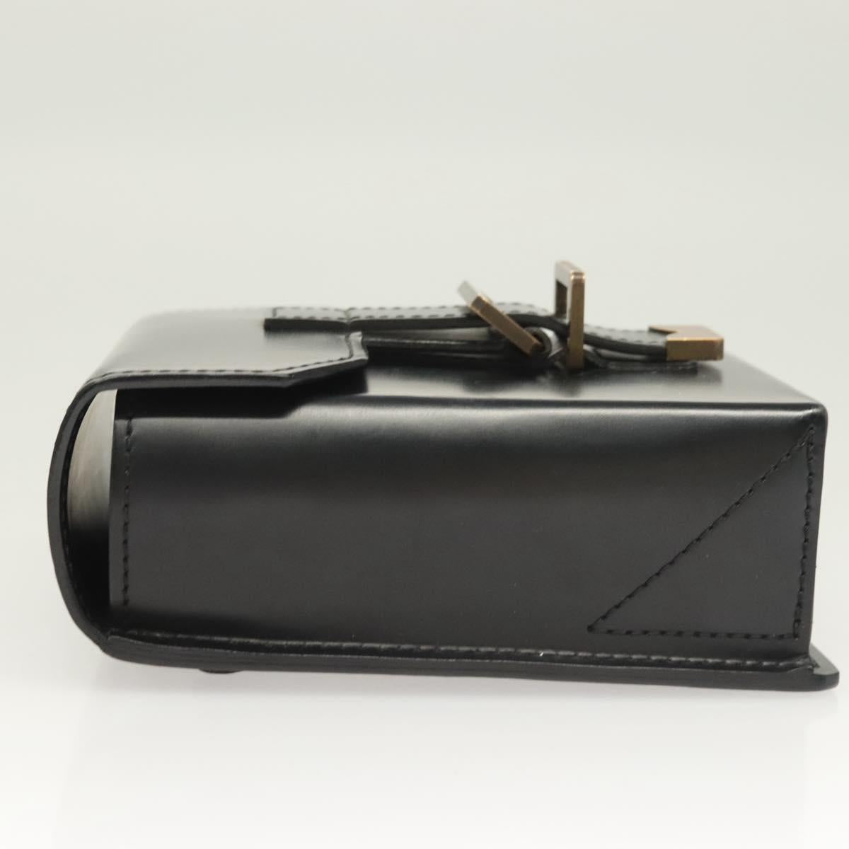 LOUIS VUITTON Pister Shoulder Bag Leather Black M92222 LV Auth bs26496