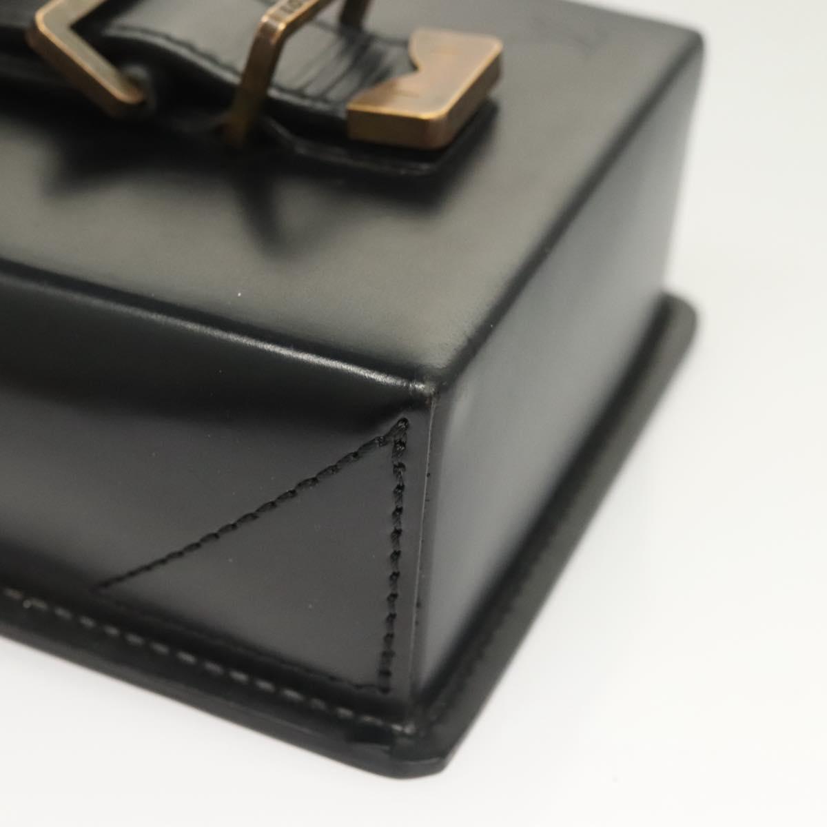 LOUIS VUITTON Pister Shoulder Bag Leather Black M92222 LV Auth bs26496