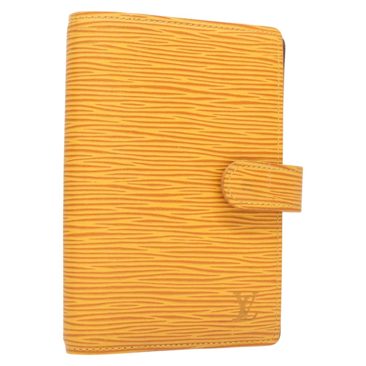 LOUIS VUITTON Epi Agenda PM Day Planner Cover Yellow R20059 LV Auth bs26514