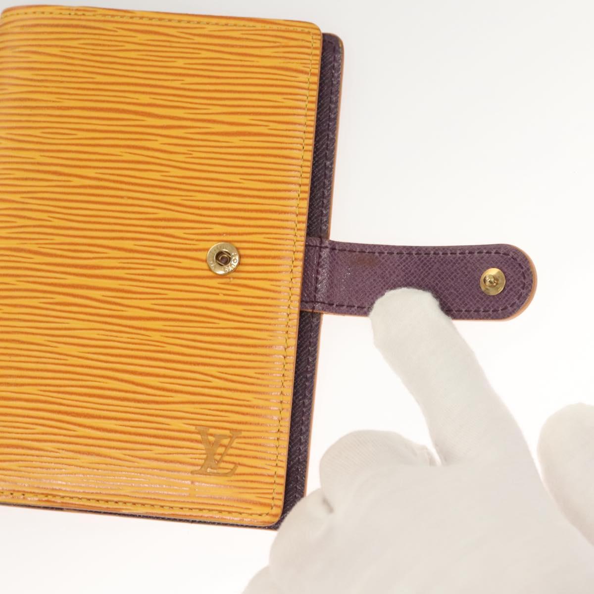 LOUIS VUITTON Epi Agenda PM Day Planner Cover Yellow R20059 LV Auth bs26514