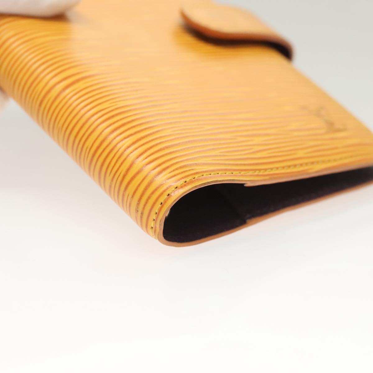 LOUIS VUITTON Epi Agenda PM Day Planner Cover Yellow R20059 LV Auth bs26514