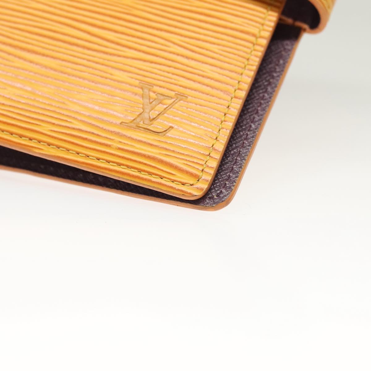 LOUIS VUITTON Epi Agenda PM Day Planner Cover Yellow R20059 LV Auth bs26514