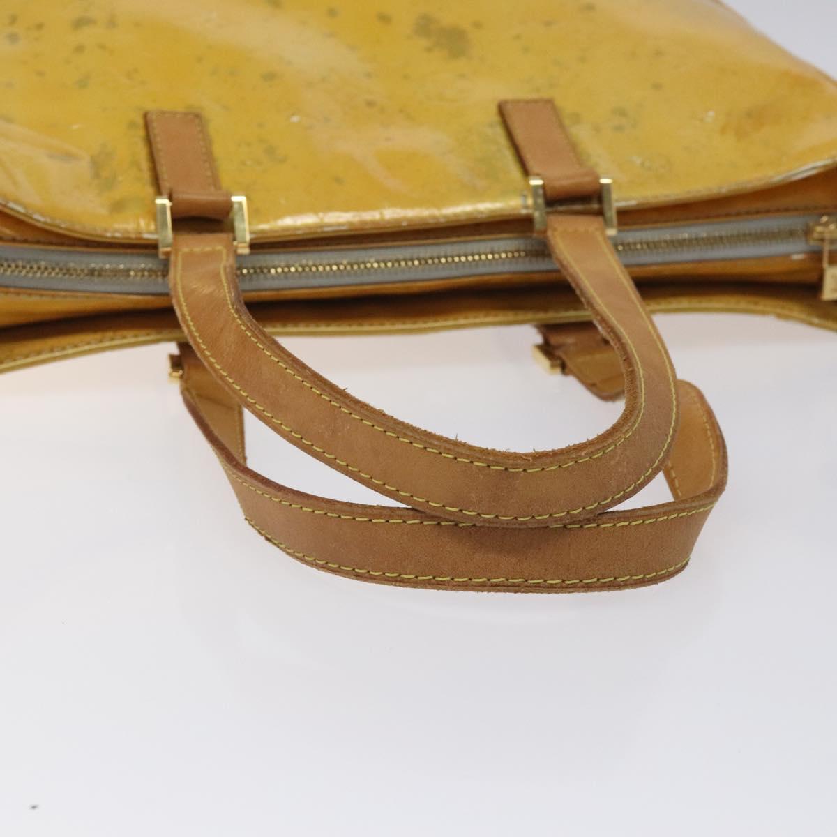 LOUIS VUITTON Monogram Vernis Columbus Tote Bag Gris M91028 LV Auth bs26524