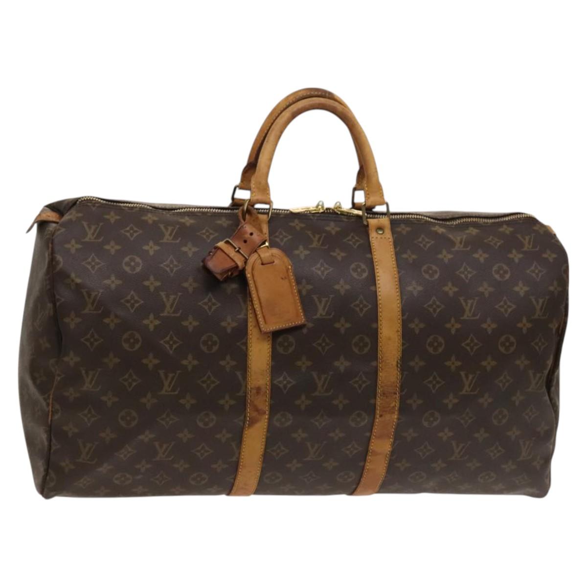 LOUIS VUITTON Monogram Keepall 50 Boston Bag M41426 LV Auth bs26525