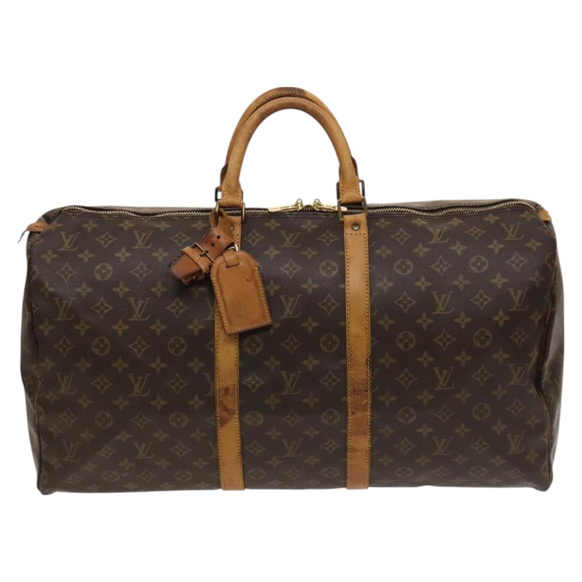 LOUIS VUITTON Monogram Keepall 50 Boston Bag M41426 LV Auth bs26525