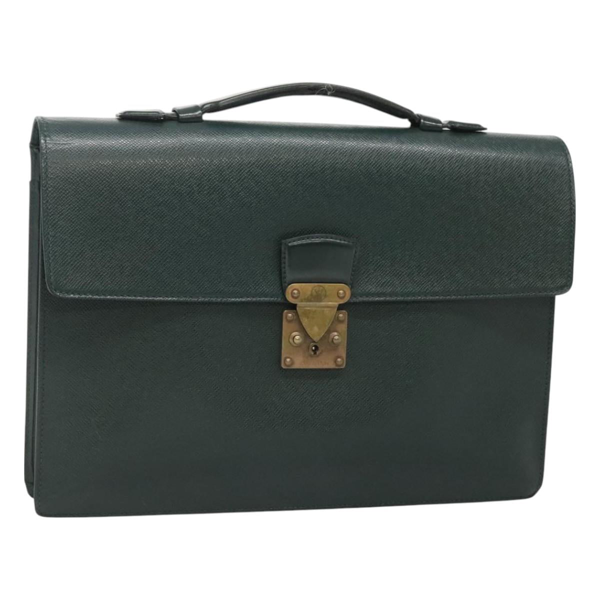 LOUIS VUITTON Taiga Serviette Kourad Business Bag Epicea M30074 LV Auth bs26540