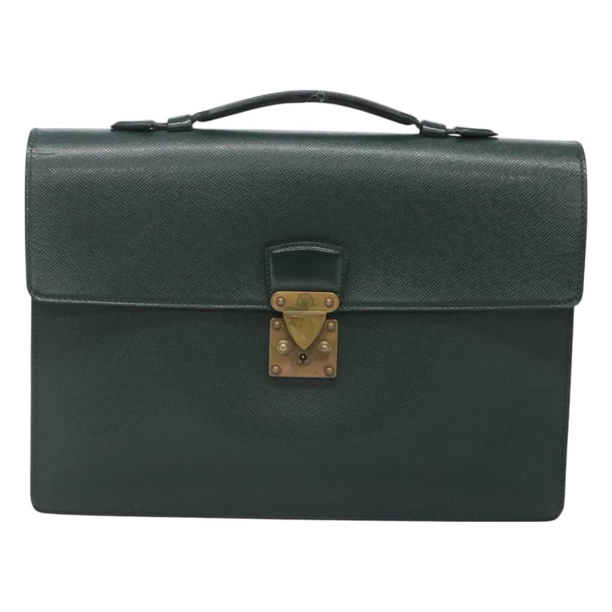 LOUIS VUITTON Taiga Serviette Kourad Business Bag Epicea M30074 LV Auth bs26540