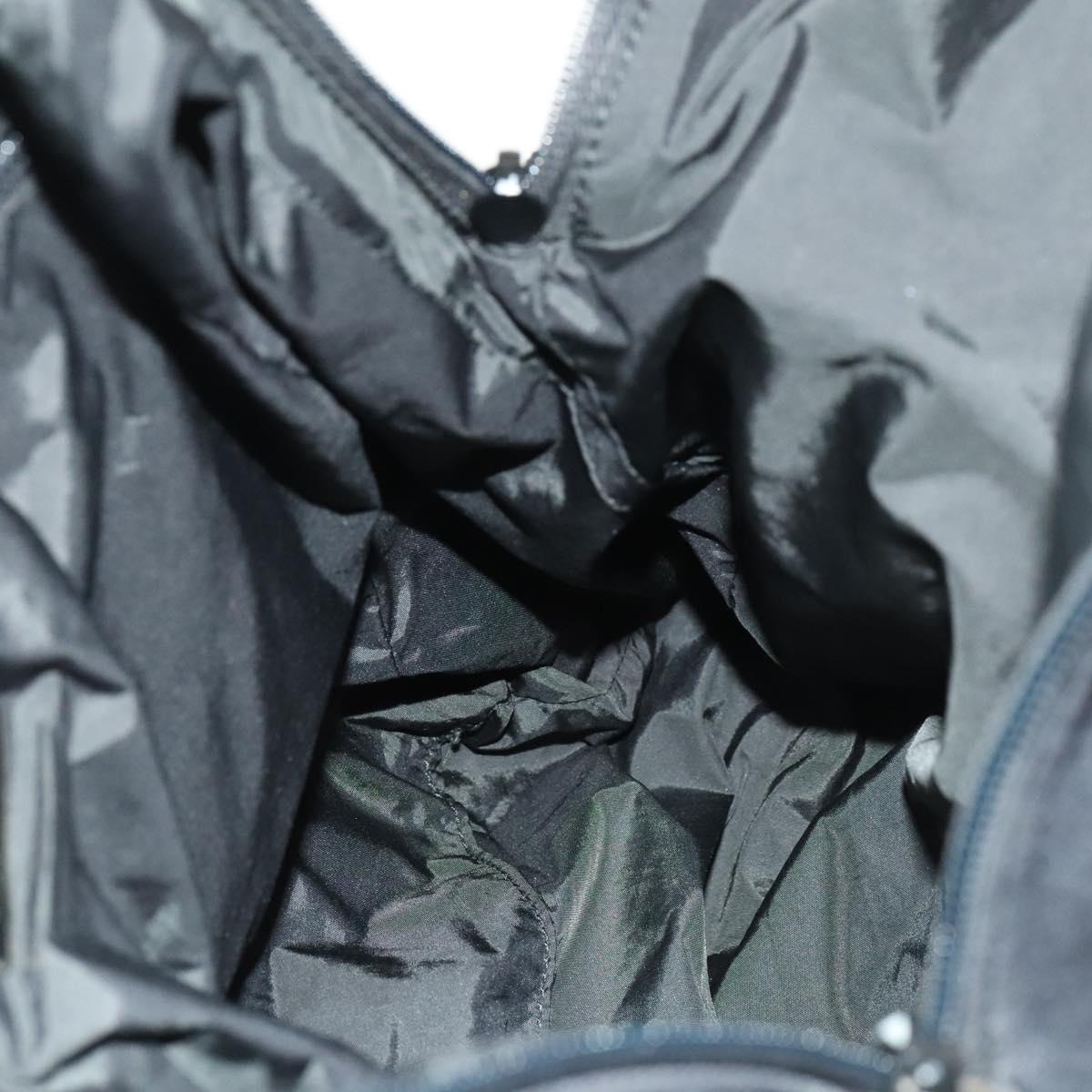 PRADA Sports Backpack Cotton Black Silver Auth bs26584