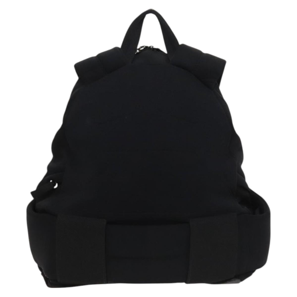 PRADA Sports Backpack Cotton Black Silver Auth bs26584