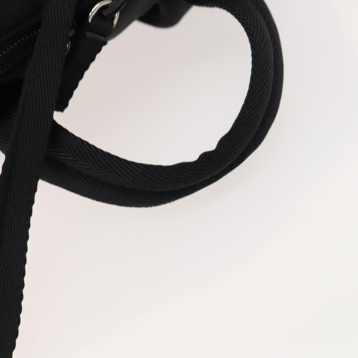 PRADA Sports Backpack Cotton Black Silver Auth bs26584