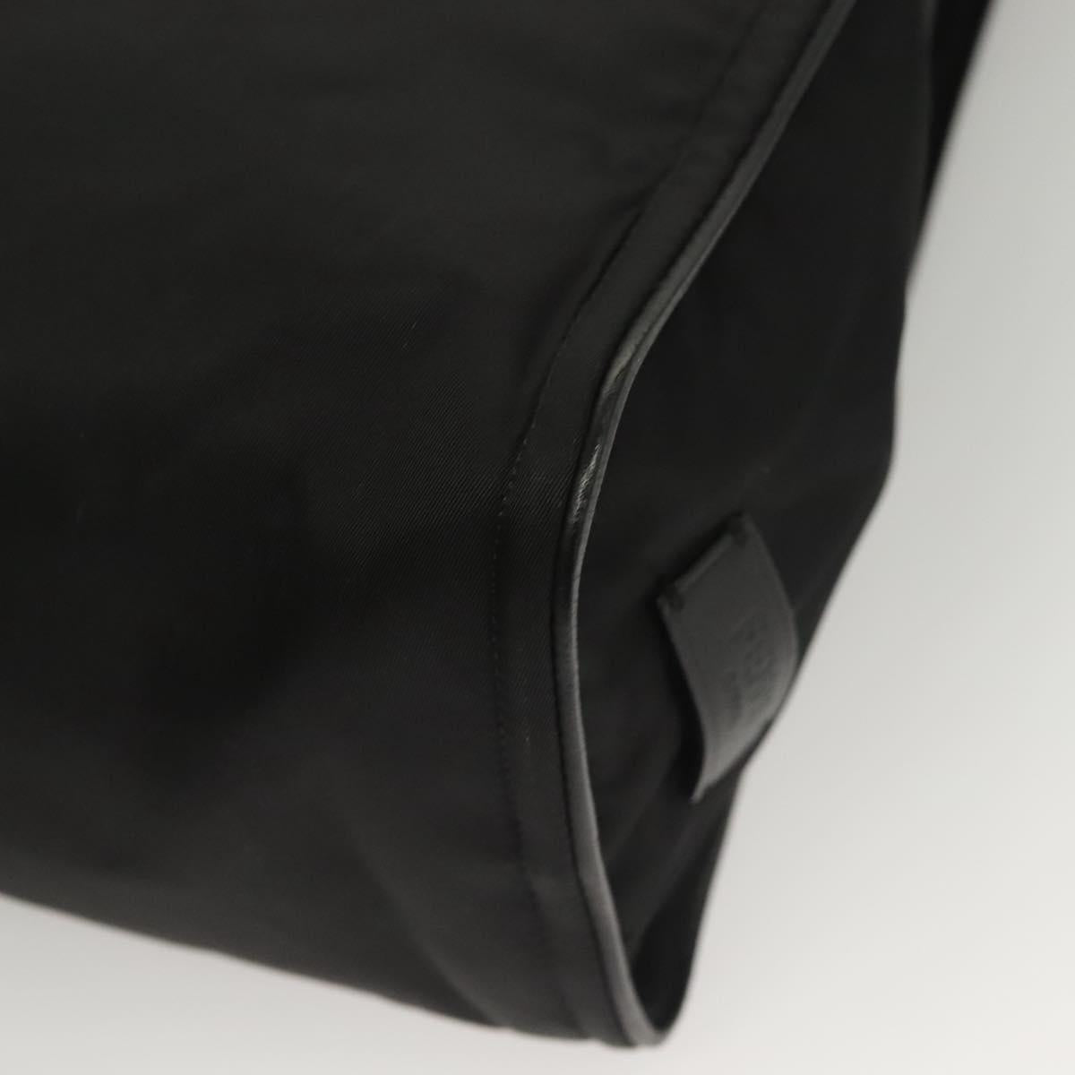 FENDI Monster Bugs Tote Bag Nylon Leather Black Yellow Silver Auth bs26641
