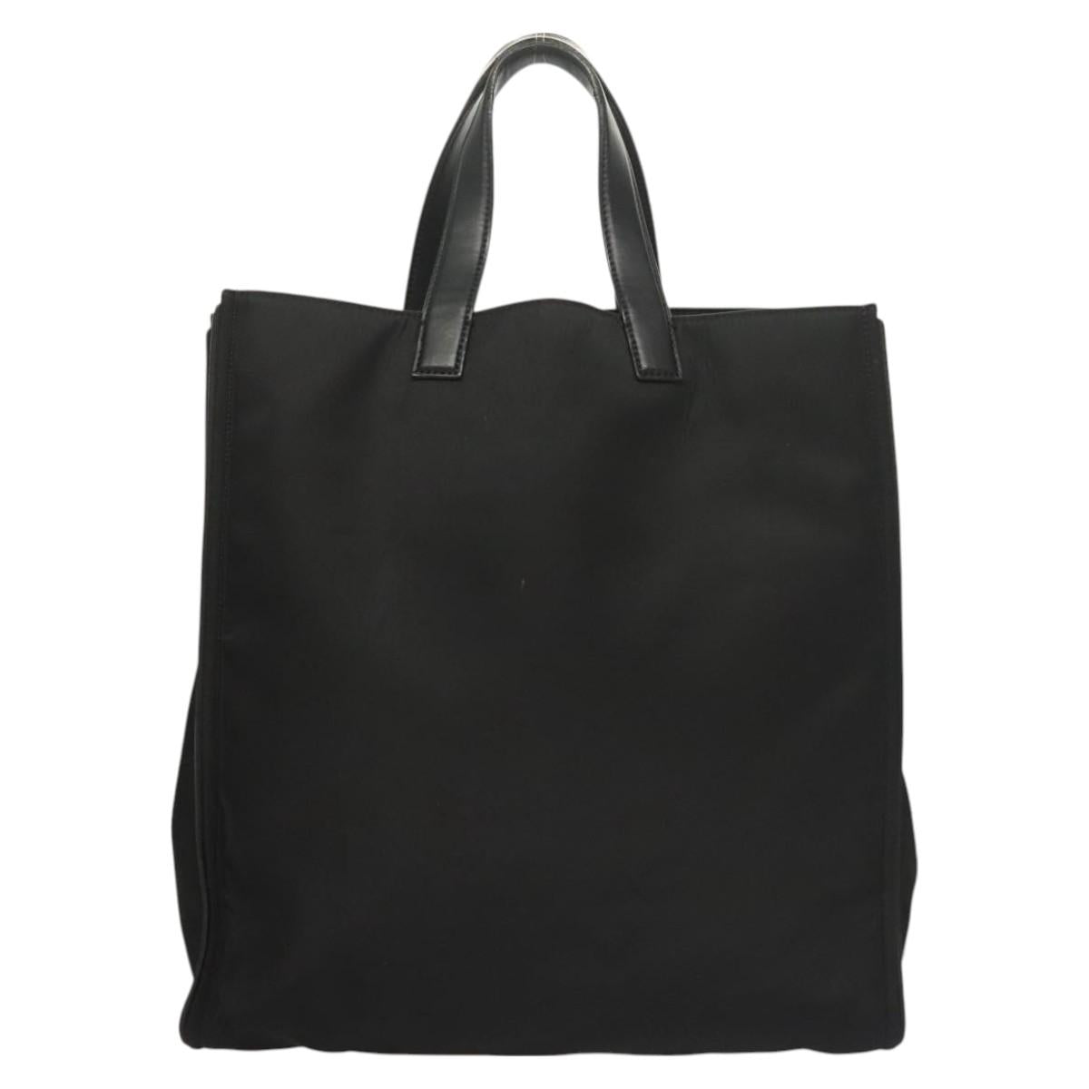 FENDI Monster Bugs Tote Bag Nylon Leather Black Yellow Silver Auth bs26641