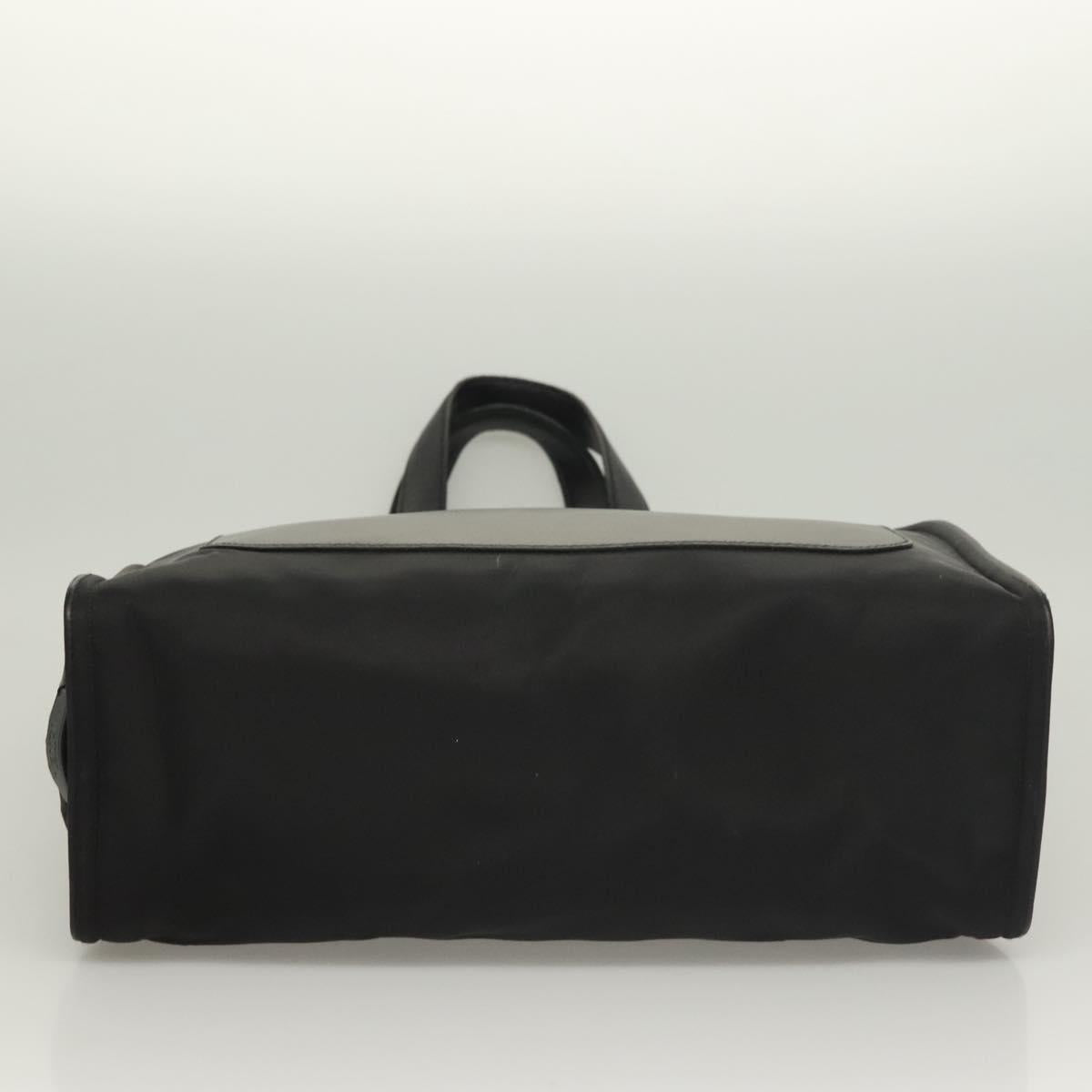 FENDI Monster Bugs Tote Bag Nylon Leather Black Yellow Silver Auth bs26641