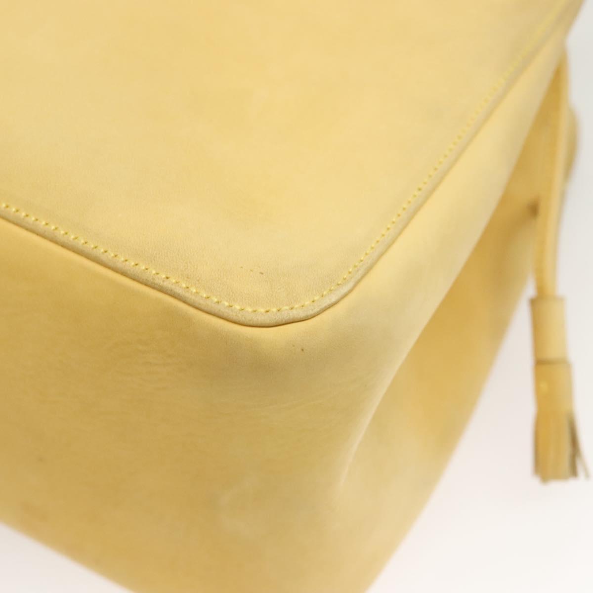 Salvatore Ferragamo Tote Bag Suede Yellow Auth bs26661