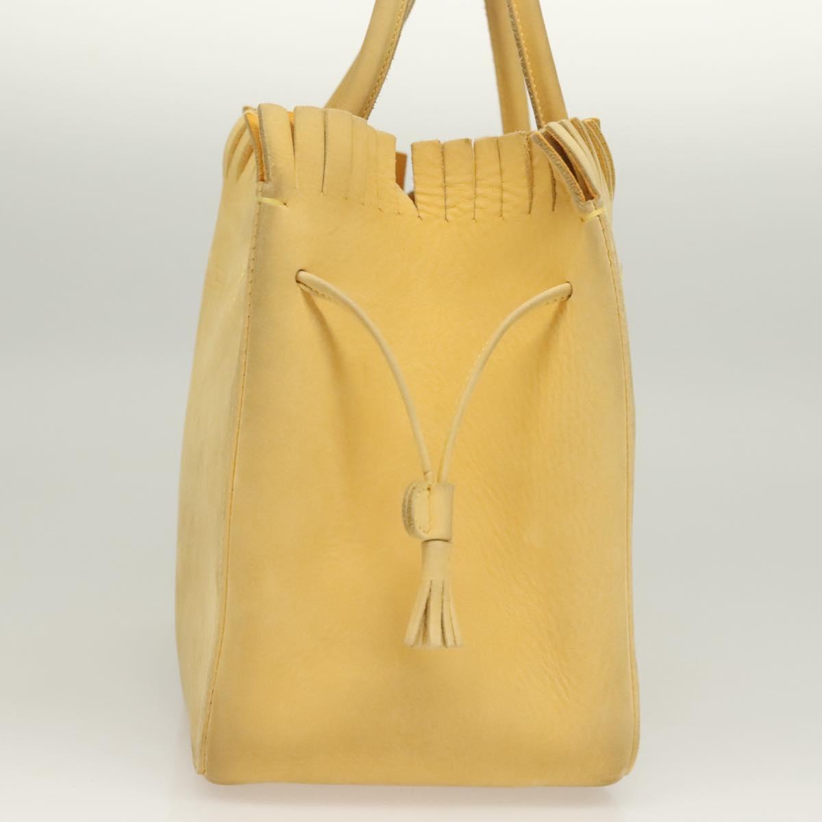 Salvatore Ferragamo Tote Bag Suede Yellow Auth bs26661
