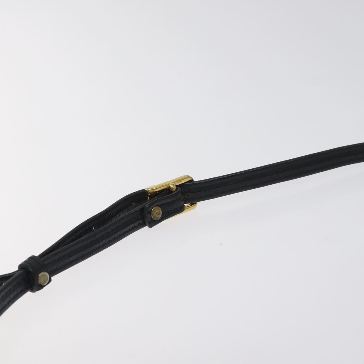 MCM Vicetos Logogram Shoulder Bag PVC Black Gold Auth bs26670