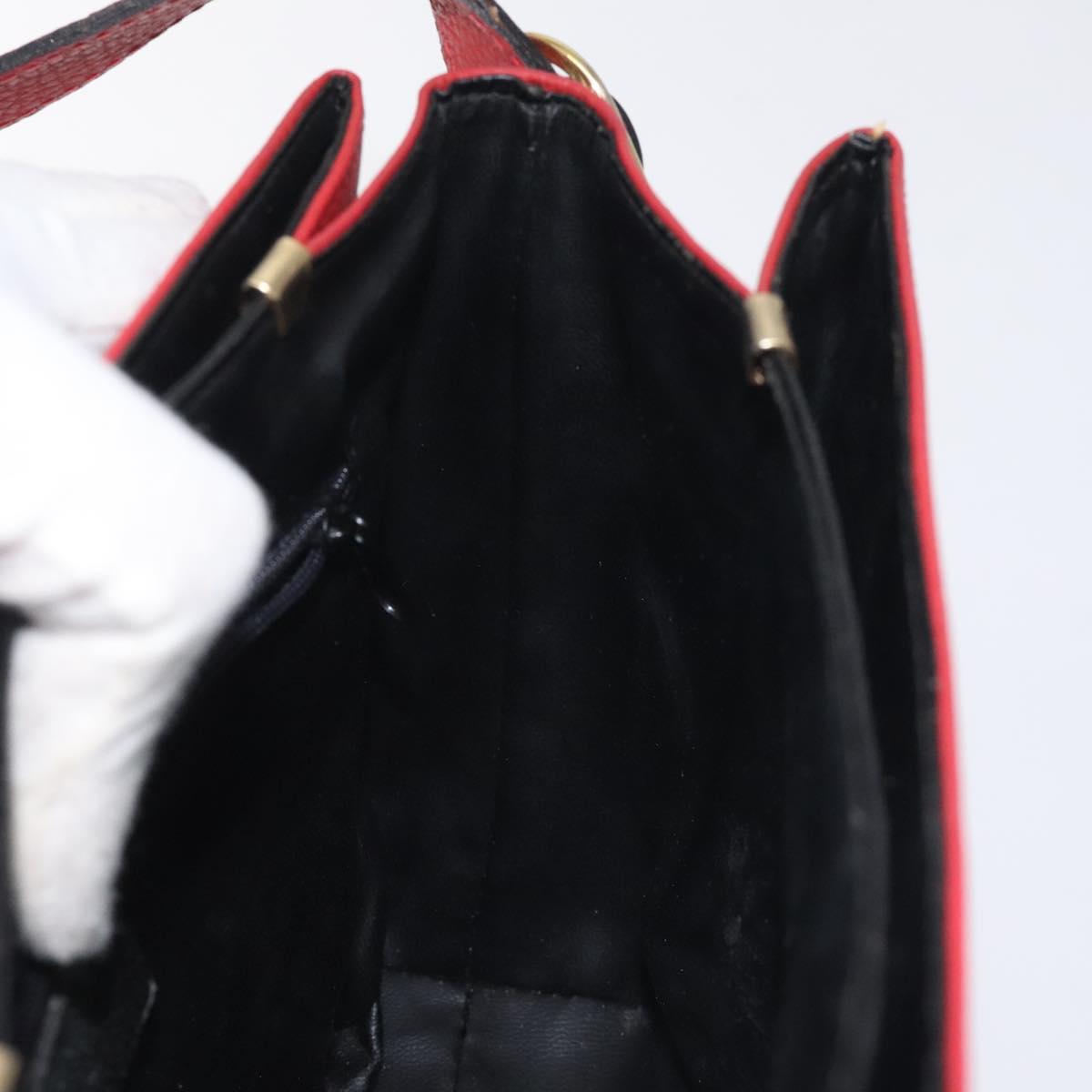 BALENCIAGA Shoulder Bag Leather Vintage Red Gold Auth bs26676