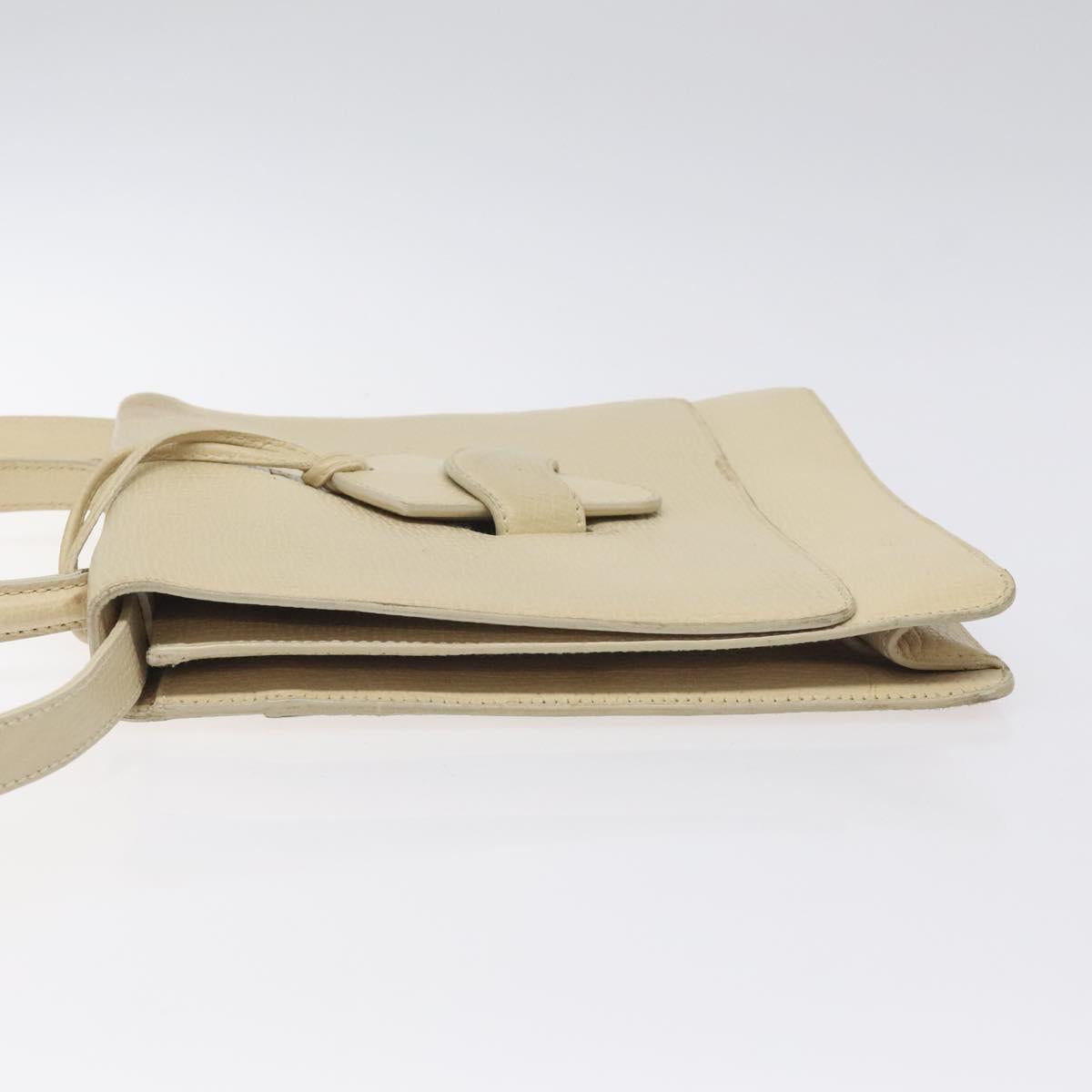 LOEWE Barcelona Hand Bag Leather 2way Beige Auth bs26715