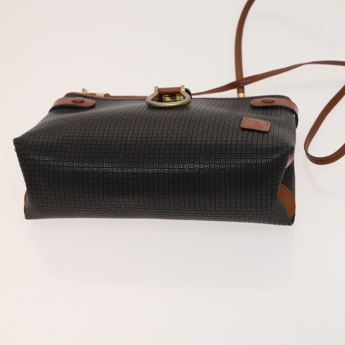 BALLY Shoulder Bag Leather PVC 3Set Beige Black Auth bs26746
