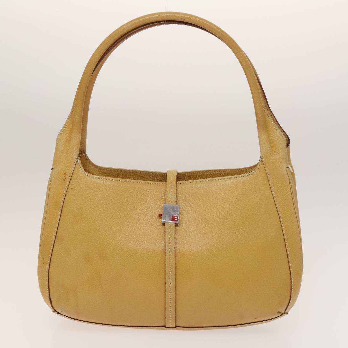 BALLY Shoulder Bag Leather PVC 3Set Beige Black Auth bs26746
