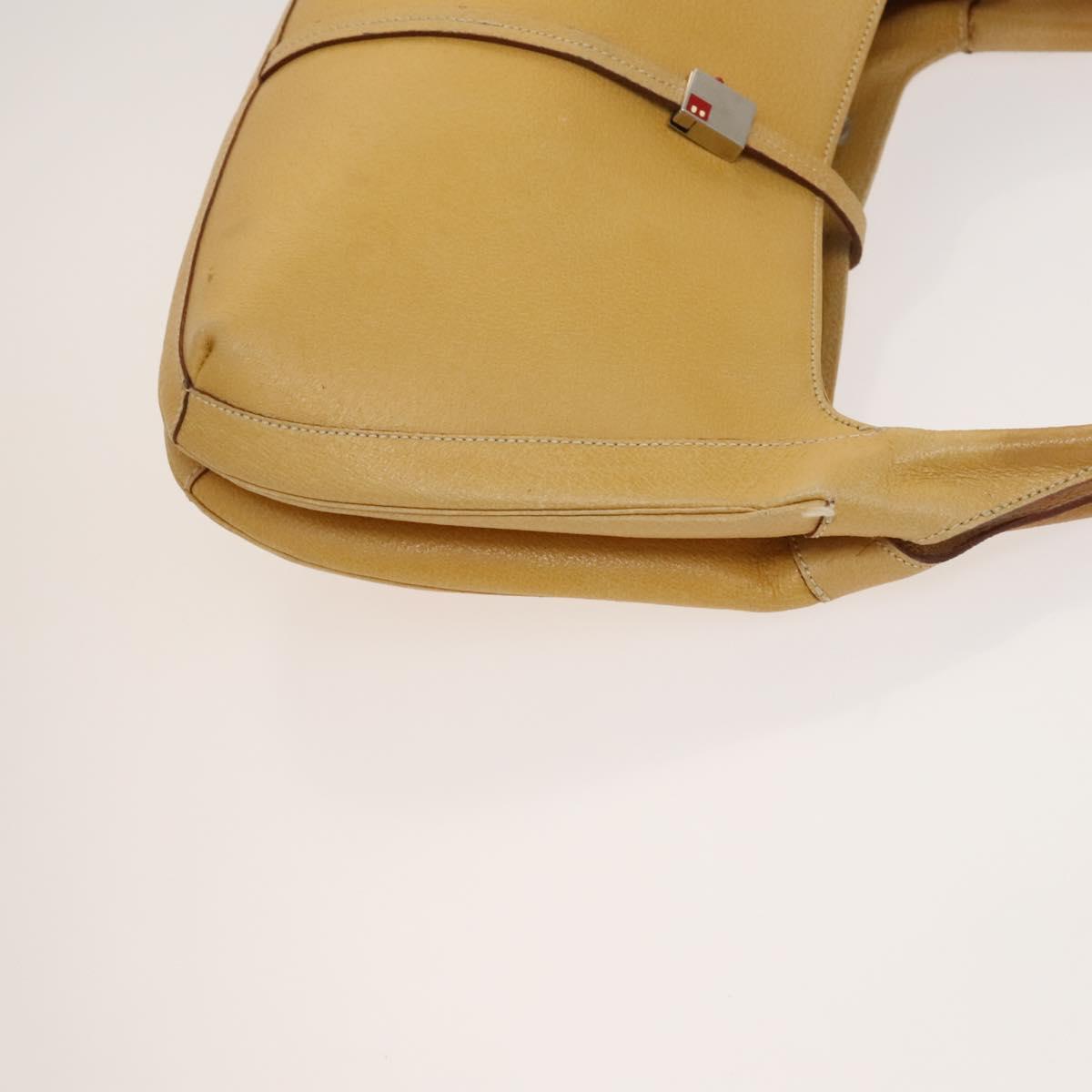 BALLY Shoulder Bag Leather PVC 3Set Beige Black Auth bs26746