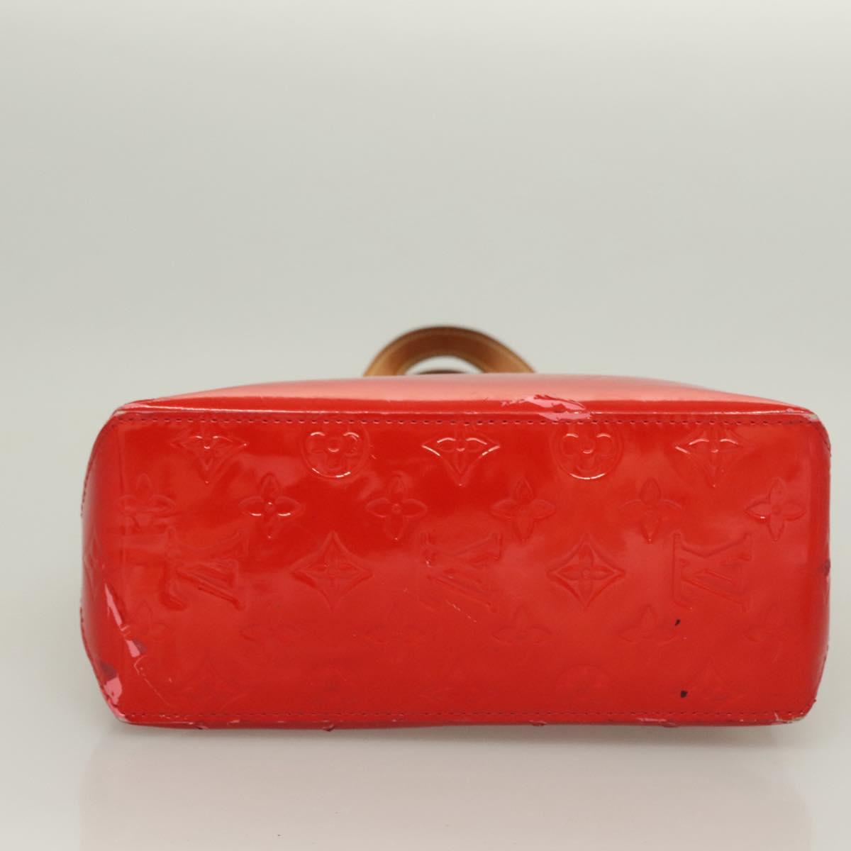 LOUIS VUITTON Monogram Vernis Reade PM Hand Bag Red Rouge M91088 LV Auth bs26765