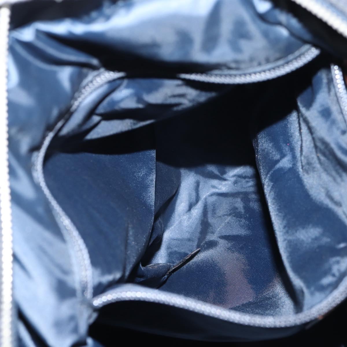 GUCCI Shoulder Bag Nylon Navy Silver 270410 Auth bs26783