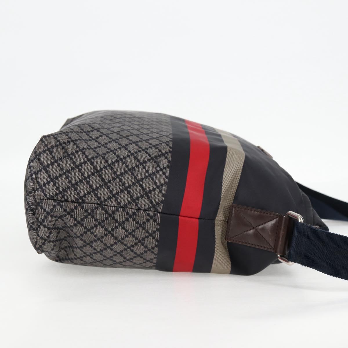 GUCCI Shoulder Bag Nylon Navy Silver 270410 Auth bs26783