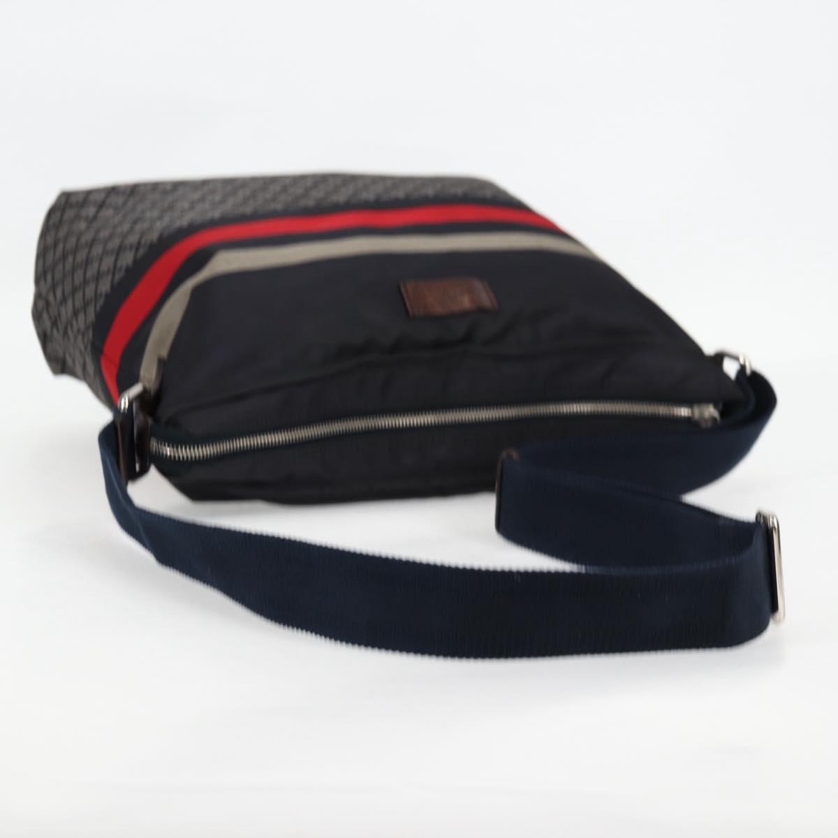 GUCCI Shoulder Bag Nylon Navy Silver 270410 Auth bs26783