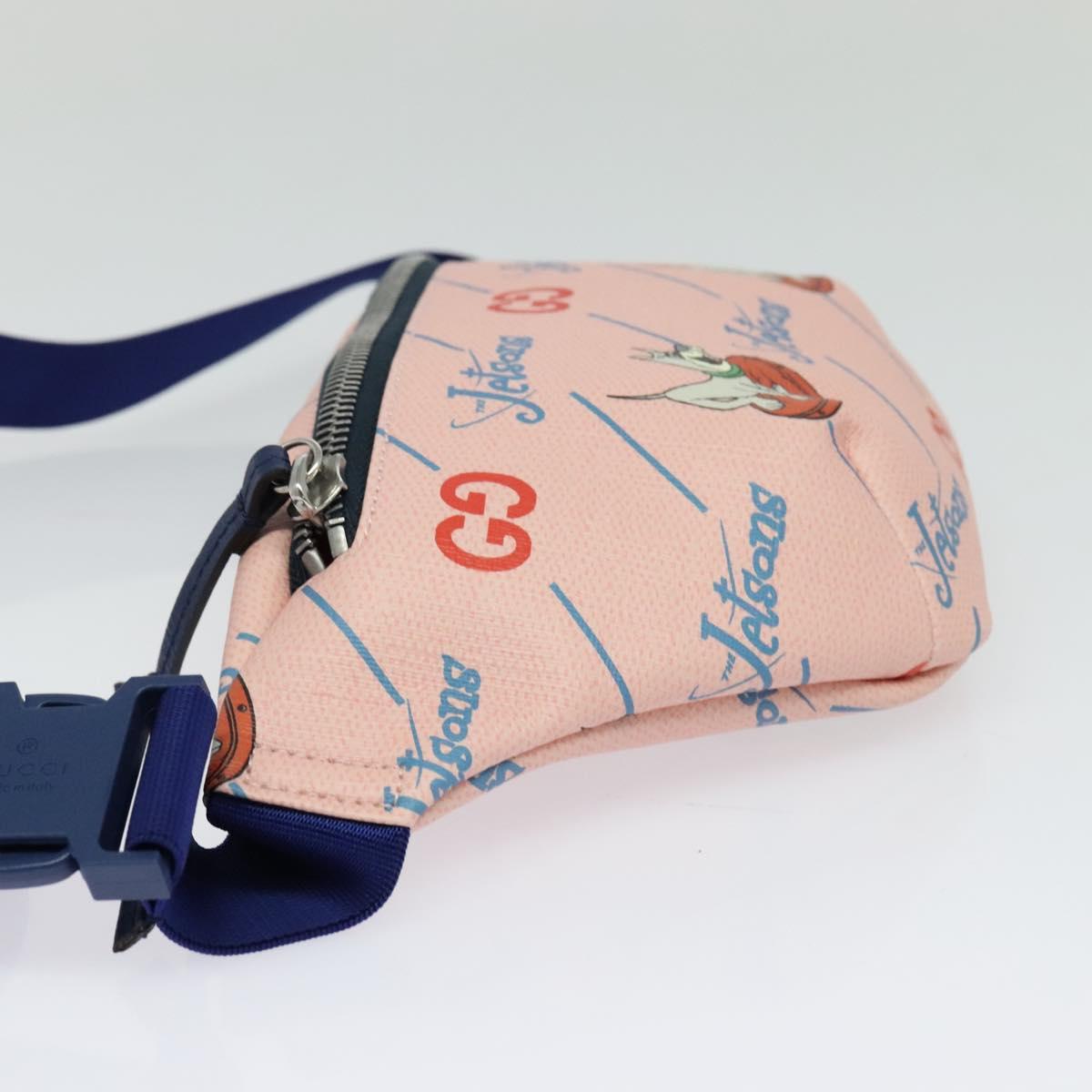 GUCCI THE Jetsons Children's Body Bag PVC Pink 502095 Auth bs26794