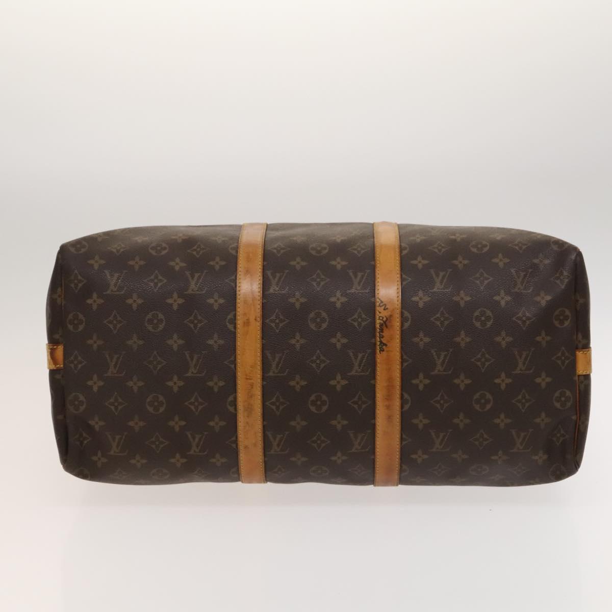 LOUIS VUITTON Monogram Keepall Bandouliere 50 Boston Bag M41416 LV Auth bs26812