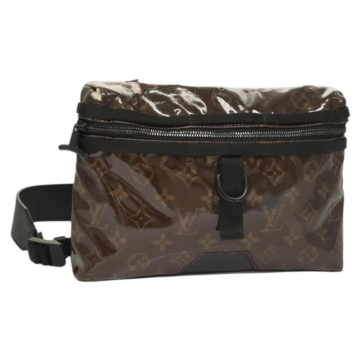 LOUIS VUITTON Monogram Glaze Messenger PM Bag Brown Black M43895 LV Auth bs26815