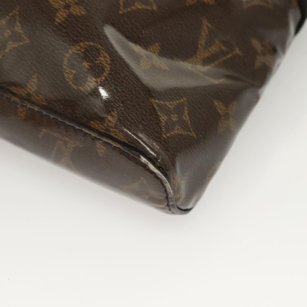 LOUIS VUITTON Monogram Glaze Messenger PM Bag Brown Black M43895 LV Auth bs26815