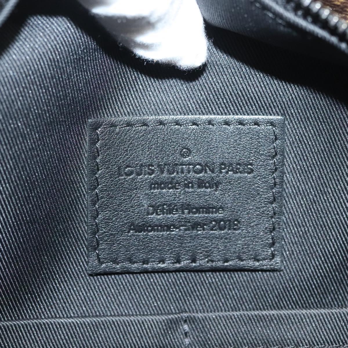 LOUIS VUITTON Monogram Glaze Messenger PM Bag Brown Black M43895 LV Auth bs26815